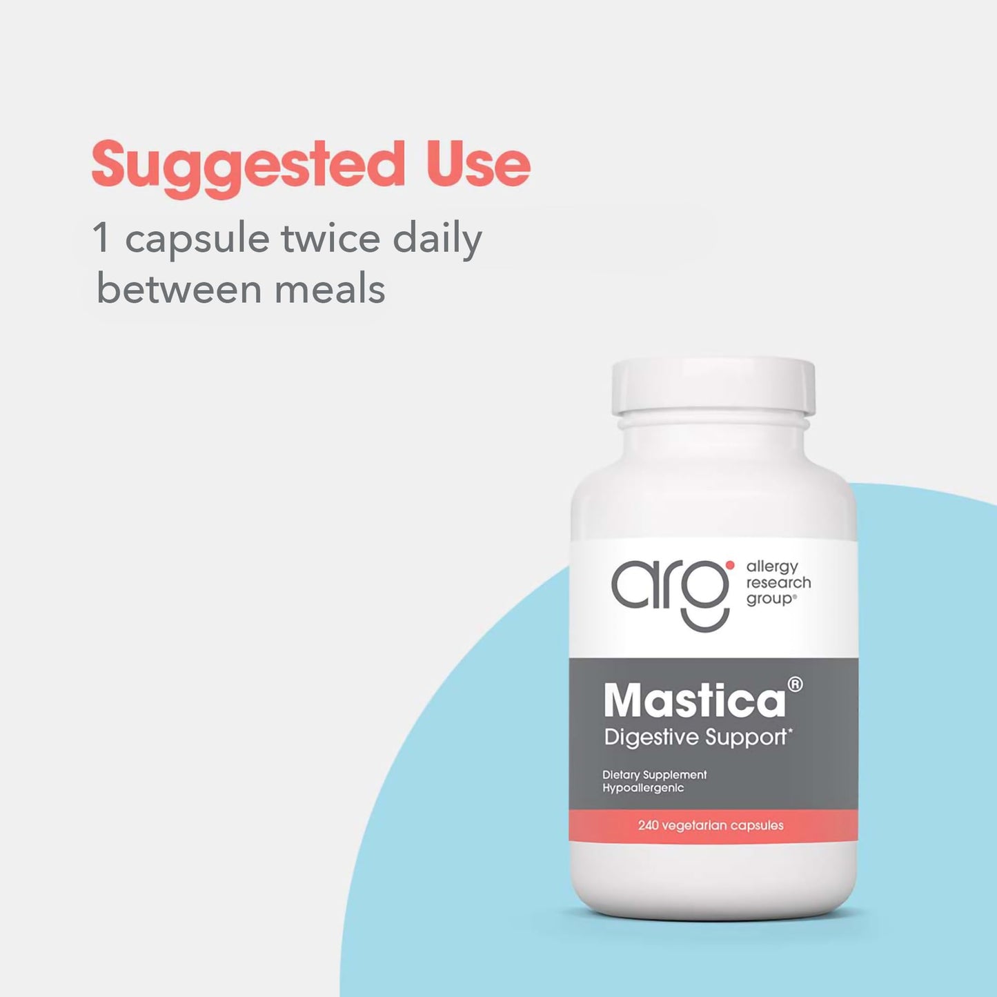 Allergy Research Group Mastica - Mastic Gum Capsules for Digestive Health - 240 Count