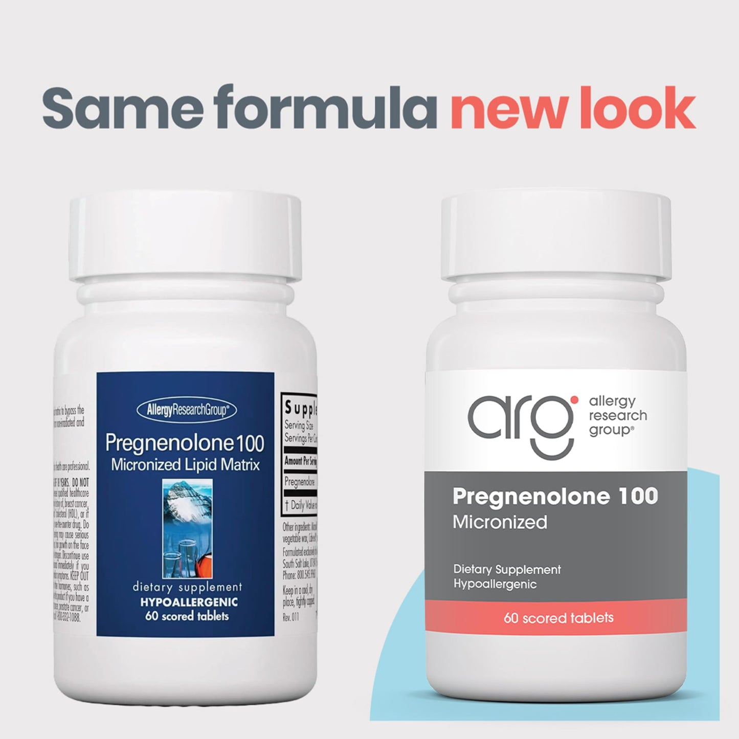 Allergy Research Group Pregnenolone 100mg – Plant-Based Hormone Support (60 Tablets)