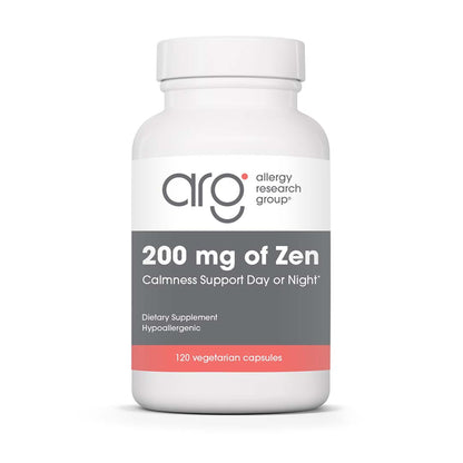 Allergy Research Group Zen: GABA + L-Theanine 200 mg for Calm & Sleep | 120 Veg Capsules