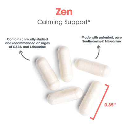 Allergy Research Group Zen: GABA + L-Theanine Calm Support for Day & Night — 60 Vegetarian Capsules