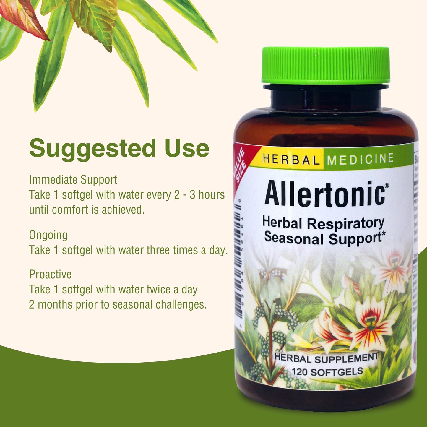 Herbs Etc. Allertonic – Healthy Breathing Support, 120 Softgels