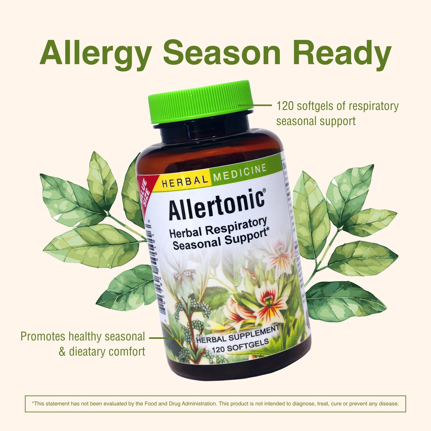 Herbs Etc. Allertonic – Healthy Breathing Support, 120 Softgels