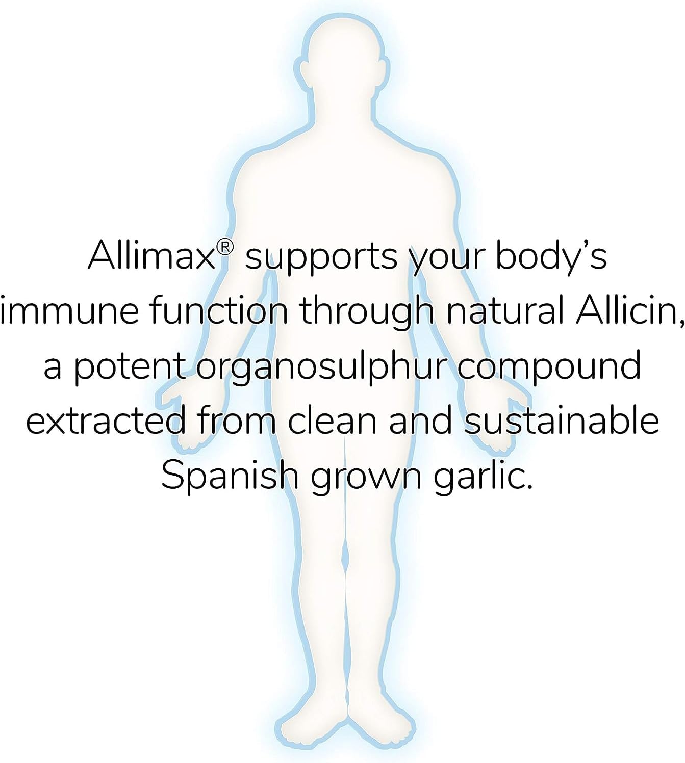 ALLIMAX 180mg 90 Capsules | Stabilized Allicin Garlic for Immune Support