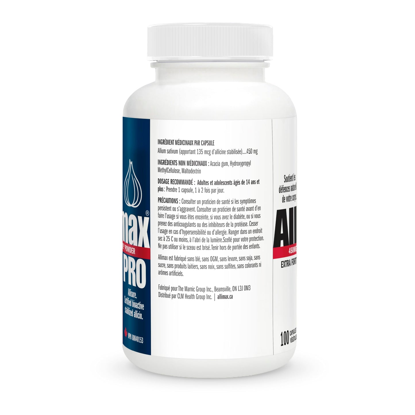 Allimax Pro Practitioner Strength 450 mg Allicin from Garlic | 100 Vegetarian Capsules