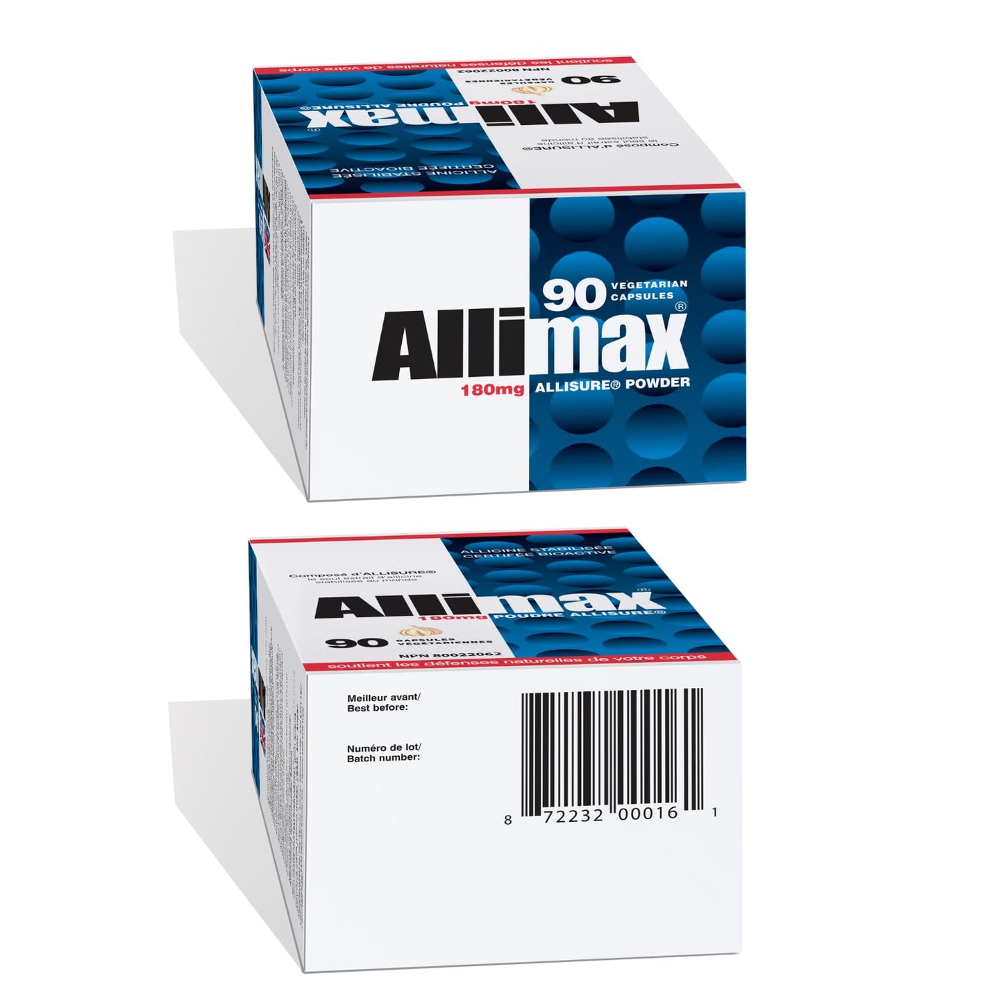 ALLIMAX 180mg 90 Capsules | Stabilized Allicin Garlic for Immune Support