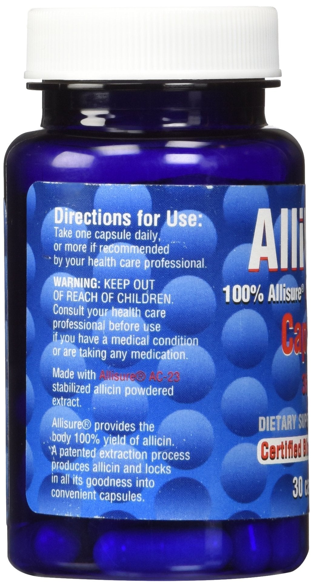 AlliUltra 360mg Capsules – 30 Count | Stabilized Allicin Garlic for Immune Support | Plant-Based, Non-GMO, Vegan, Made in UK