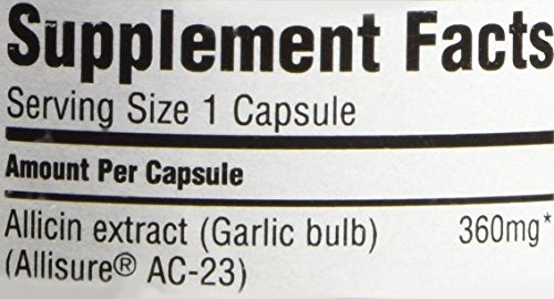 AlliUltra 360mg Capsules – 30 Count | Stabilized Allicin Garlic for Immune Support | Plant-Based, Non-GMO, Vegan, Made in UK