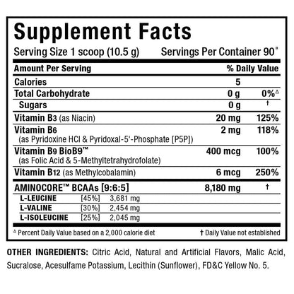ALLMAX AMINOCORE BCAA Pineapple Mango – 945 g, 90 Servings, Sugar Free | No Fillers