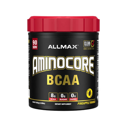 ALLMAX AMINOCORE BCAA Pineapple Mango – 945 g, 90 Servings, Sugar Free | No Fillers