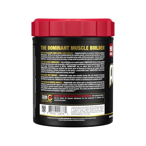 ALLMAX AminoCORE BCAA Pink Lemonade – 945 g, 90 Servings, 8.18 g BCAAs per Serving, Sugar Free, with B Vitamins