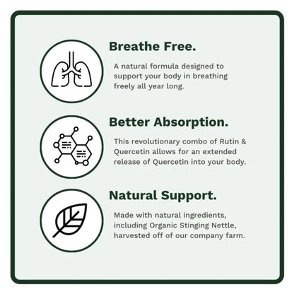 Utzy Naturals Allurtica — Sinus & Respiratory Support with Quercetin & Stinging Nettle (40 Capsules)