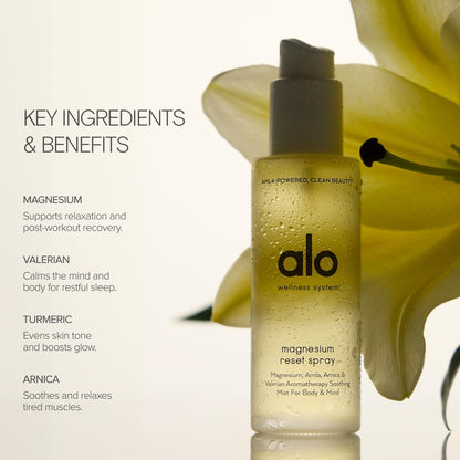 Alo Magnesium Reset Body Spray – Sleep Support & Natural Stress Relief | Made in USA, 3.2 oz