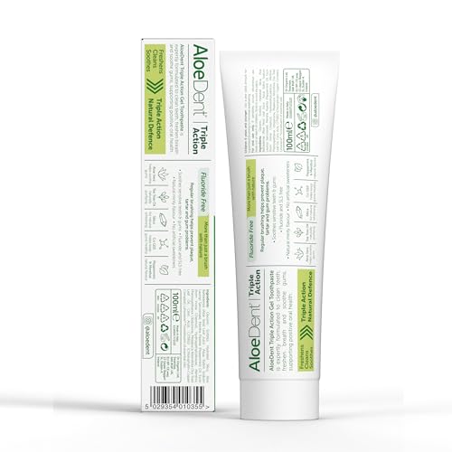 AloeDent Triple Action Toothpaste 100 ml – Fluoride-Free, Aloe Vera & Tea Tree