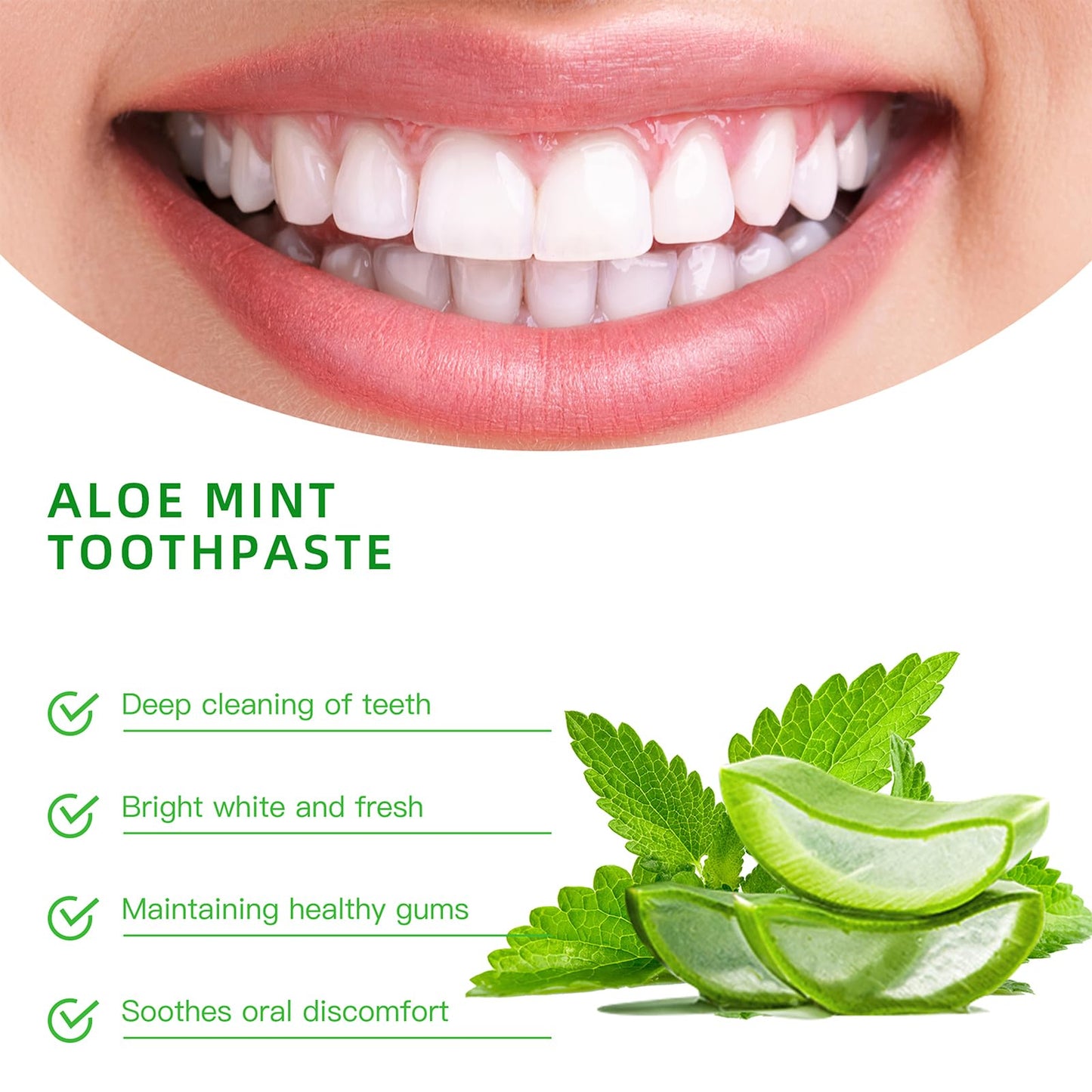 Aloevera Toothpaste Minty Flavour – Deep Cleaning, Fresh Breath, SLS Free, Non-Toxic 4.23oz (Kids Friendly)