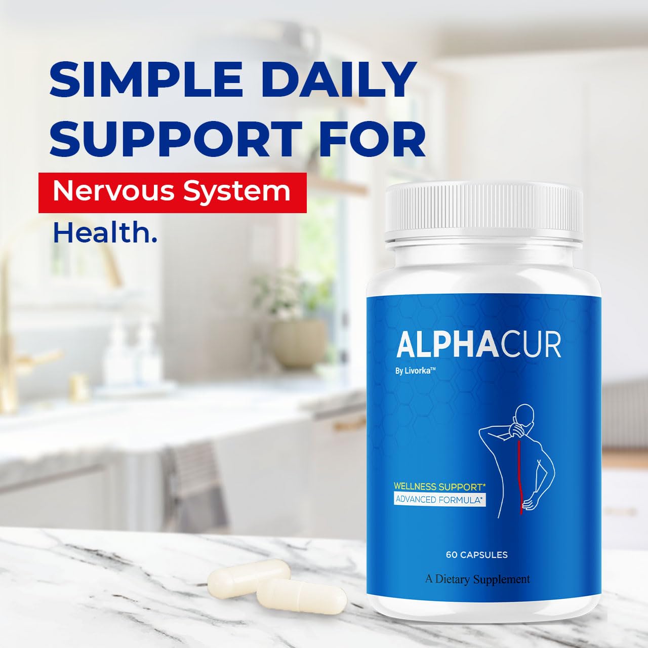 (3 Pack) Alpha Cur Capsules – Nerve Support Supplement, 180 Capsules