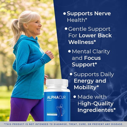 (3 Pack) Alpha Cur Capsules – Nerve Support Supplement, 180 Capsules