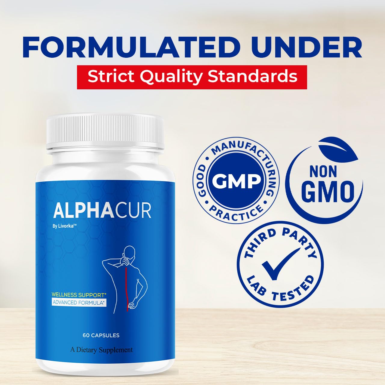 (3 Pack) Alpha Cur Capsules – Nerve Support Supplement, 180 Capsules