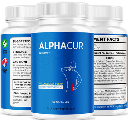 (3 Pack) Alpha Cur Capsules – Nerve Support Supplement, 180 Capsules
