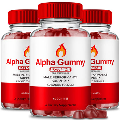 Alpha Gummies for Men | Alpha Gummy Extreme for Men – Maximum Strength & All-Natural Health (3 Pack)