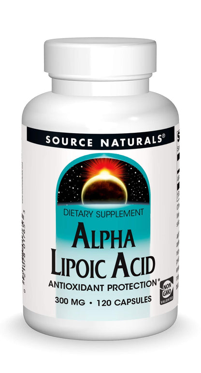 Source Naturals Alpha Lipoic Acid 300 mg | Supports Sugar Metabolism & Energy (120 Capsules)