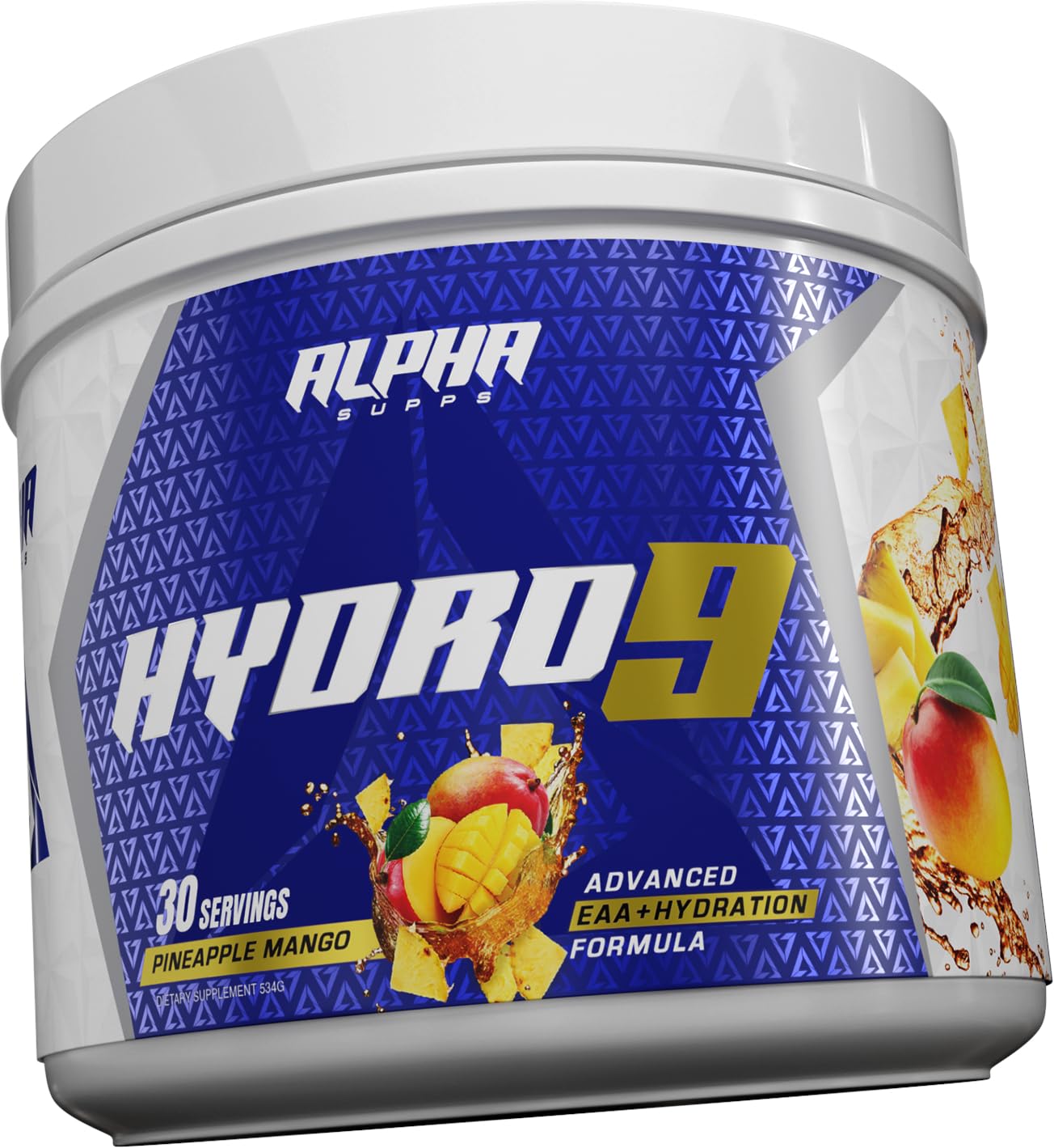 Hydro 9 Aminos EAA + Hydration Powder – Pineapple Mango (30 Servings) | Alpha Supps