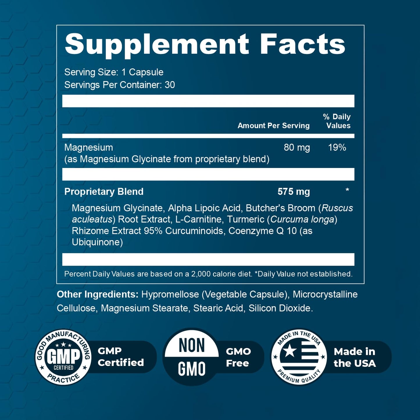 Nature’s NutriWave Alphacur – Natural Magnesium, Alpha Lipoic Acid, Turmeric & CoQ10 | Non-GMO, Made in USA, GMP-Certified