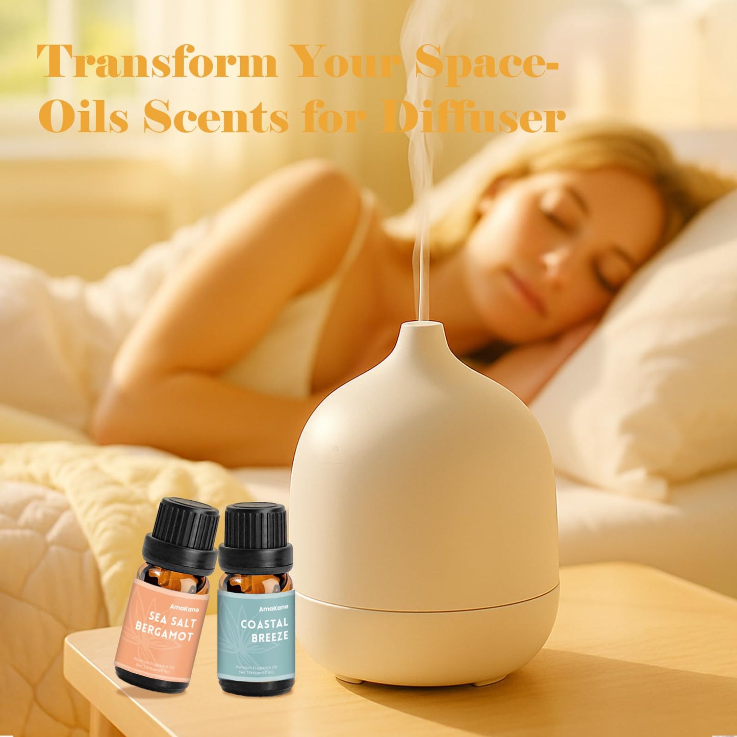 AmaKane Summer Essential Oils – Fragrance Oils for Soap Making, Candle Making, Diffuser Oils (6x10 ml)