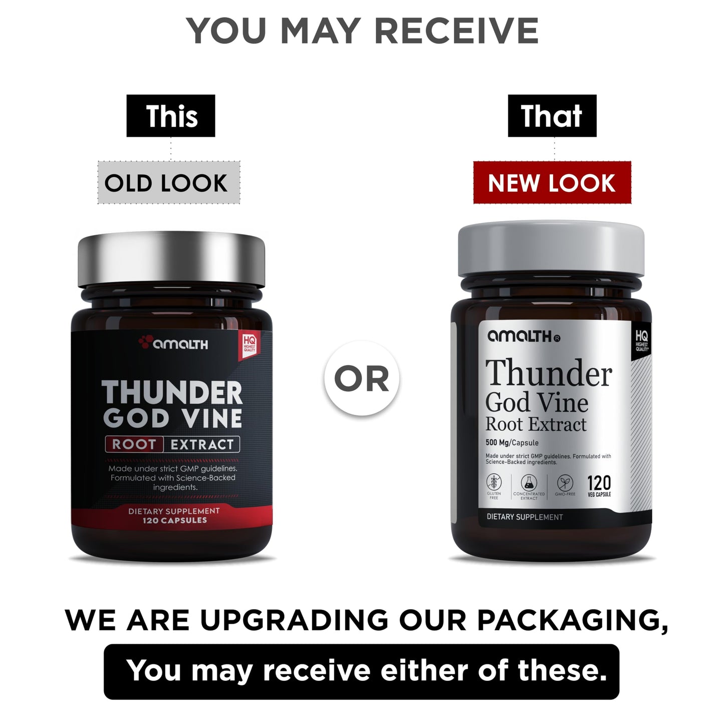 AMALTH Thunder God Vine Root Capsules – Tripterygium Wilfordii Extract, 120 Capsules