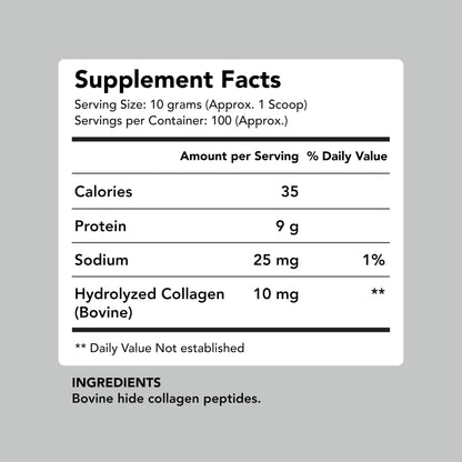 AMANDEAN Collagen Peptides Powder 1kg – Grass-Fed, Enzymatically Hydrolyzed Type 1 & 3, Unflavored, Non-GMO