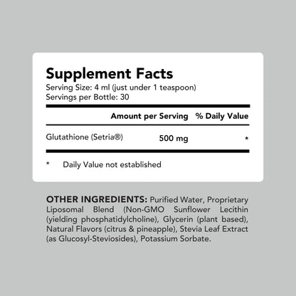 AMANDEAN Liposomal Glutathione 500mg (Setria) – Immune Support & Brain Health