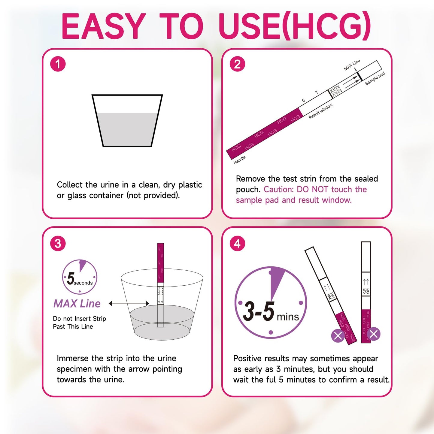 Ovulation & Pregnancy Test Strips Kit by Amazewell – 40 Strips (LH & HCG)