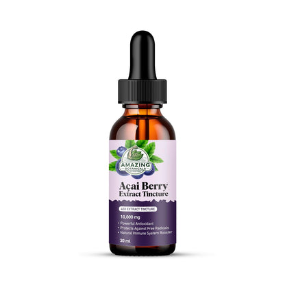 Amazing Botanicals Acai Berry Tincture 10,000 mg – 30ml | Premium Antioxidant Supplement