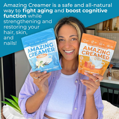 Amazing Creamer with Collagen - Keto MCT, Hyaluronic Acid, Vanilla | 30 Servings