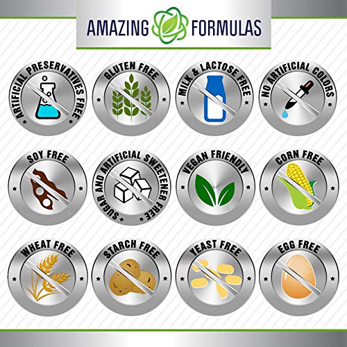 Amazing Formulas 5-HTP 100 mg Supplement | Veggie Capsules | Non-GMO & Gluten Free | Made in USA | 120 Count