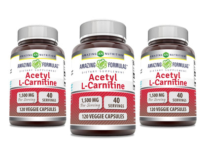 Acetyl L-Carnitine HCl 1500 mg Veggie Capsules – Amazing Formulas