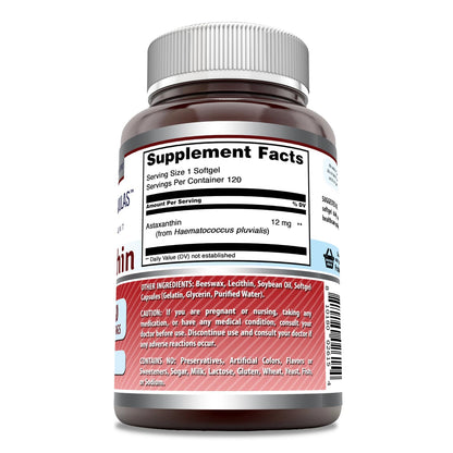 Amazing Formulas Astaxanthin 12mg Softgels - Non-GMO, Gluten Free (120 Count, 3-Pack)