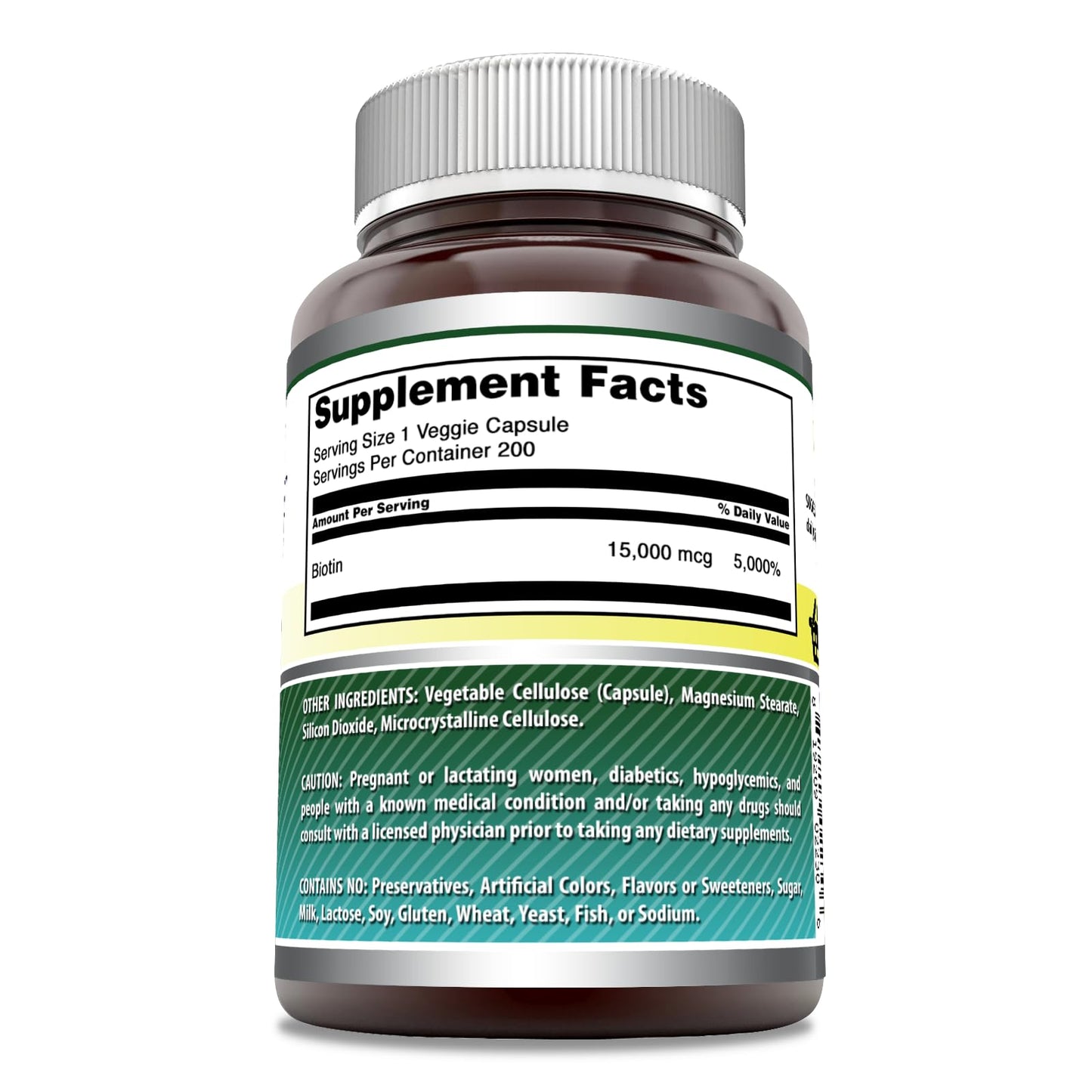 Amazing Formulas Biotin 15000 mcg - Supports Hair, Skin & Nails | 200 Capsules