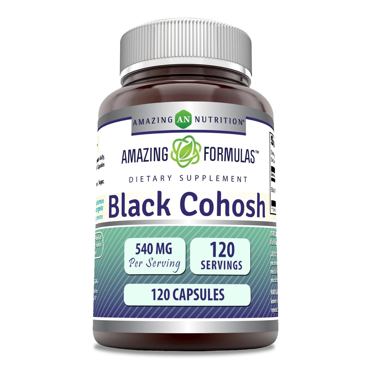 Amazing Formulas Black Cohosh Supplement – 540 Mg per Serving, 120 Count, Non-GMO, Gluten-Free, Made in USA