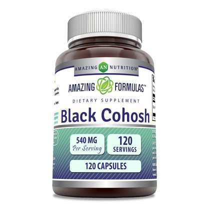 Amazing Formulas Black Cohosh Supplement – 540 Mg per Serving, 120 Count, Non-GMO, Gluten-Free, Made in USA