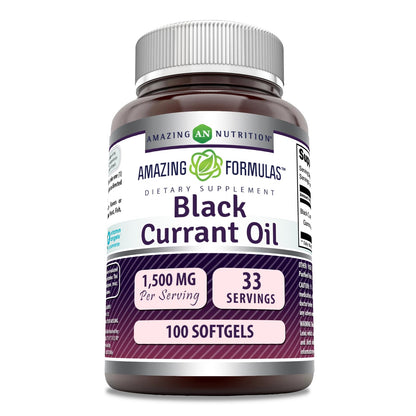 Amazing Formulas Black Currant Oil 1500 mg - Softgels, GLA, Non-GMO