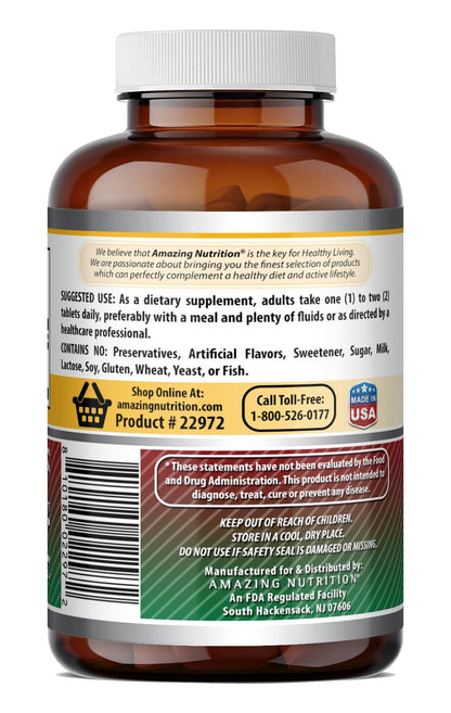 Amazing Formulas Iron Ferrous Sulfate 130 mg | 240 Tablets | Made in USA