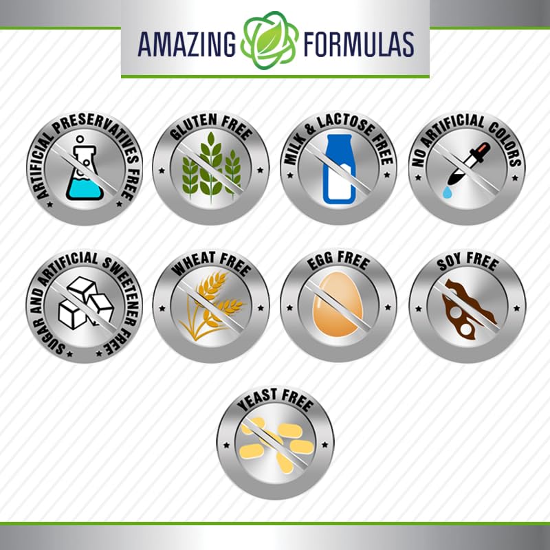 Amazing Formulas MSM Supplement – 1000 mg per Serving, 200 Tablets, Non-GMO, Gluten Free, Made in USA
