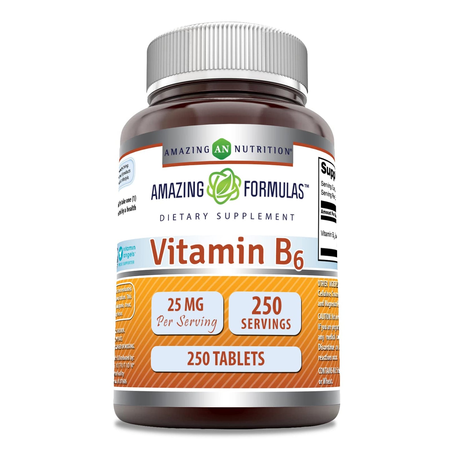 Amazing Formulas Vitamin B6 Pyridoxine 25mg 250 Tablets - Non-GMO, Gluten Free, Made in USA