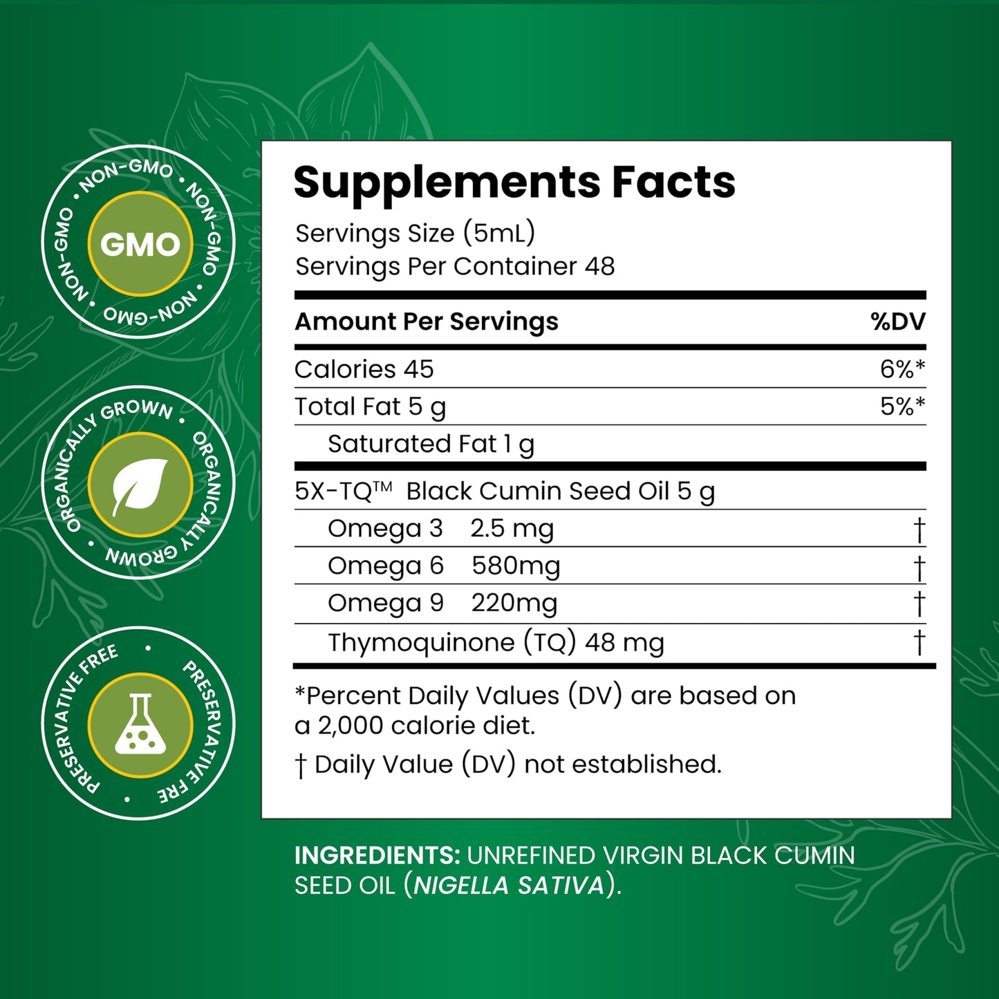 Amazing Herbs Premium Black Seed Oil – Cold-Pressed Nigella Sativa for Digestive Health, Immune Support, Brain Function, and Joint Mobility | 16 Fl Oz