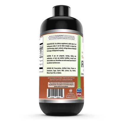 Amazing Omega Flaxseed Oil Supplement | Omega 3, Lignans & Fiber | 16 Oz | Non-GMO | Gluten Free | Made in USA (Pack of 2)