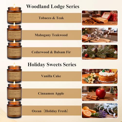 12 Pack Amber Jar Soy Candles – Long-Lasting Scented Home Gift Set