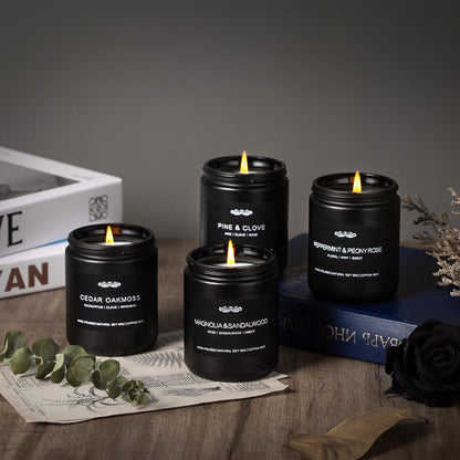 6-Pack Men's Aromatherapy Candles Gift Set - 42 oz, 300-Hour Long-Lasting Scent