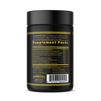 Ambrosia Mental Jewels (Capsules) – Cognitive Enhancer | 120 Veggie Capsules