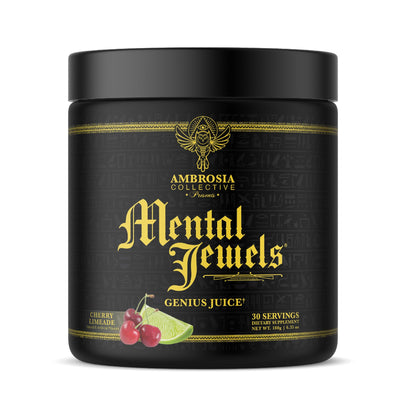 Ambrosia Mental Jewels Powder – Cognitive Enhancer, Cherry Limeade, 30 Servings