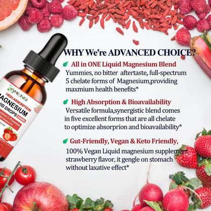 AMENQ HEALTH Cortisol Liquid Drops with Magnesium Glycinate & Ashwagandha